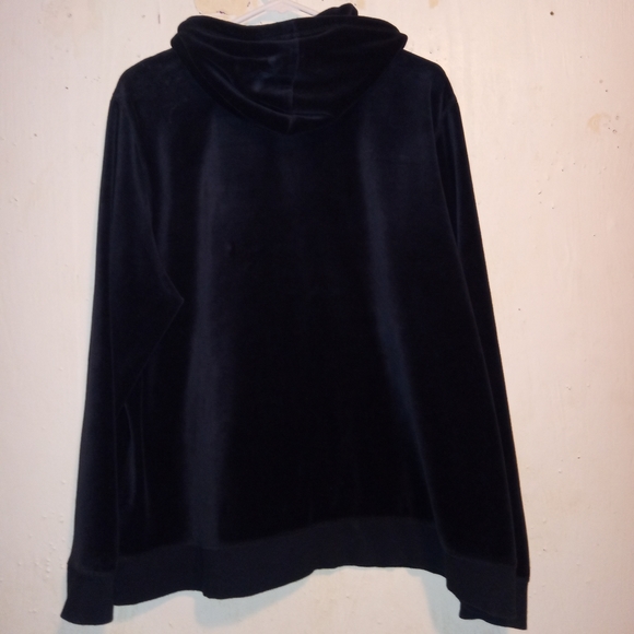 Women's 3x Zip up Hoodie With Rhinestones.The material feels like a velvet. - Picture 2 of 5